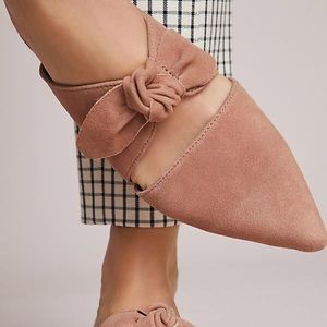 Jeffrey Campbell Charlin Bow Mules in Blush